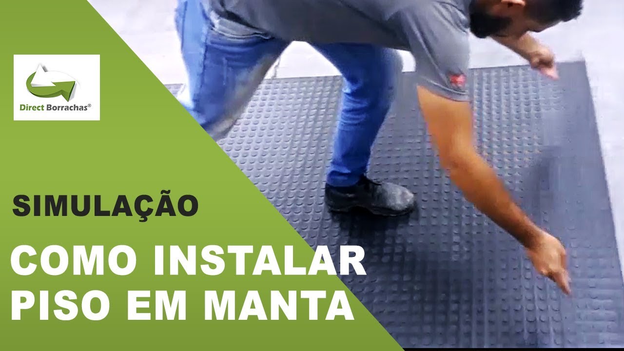 Simulação Explicativa - Como Instalar o Piso  de Borracha ou PVC.
