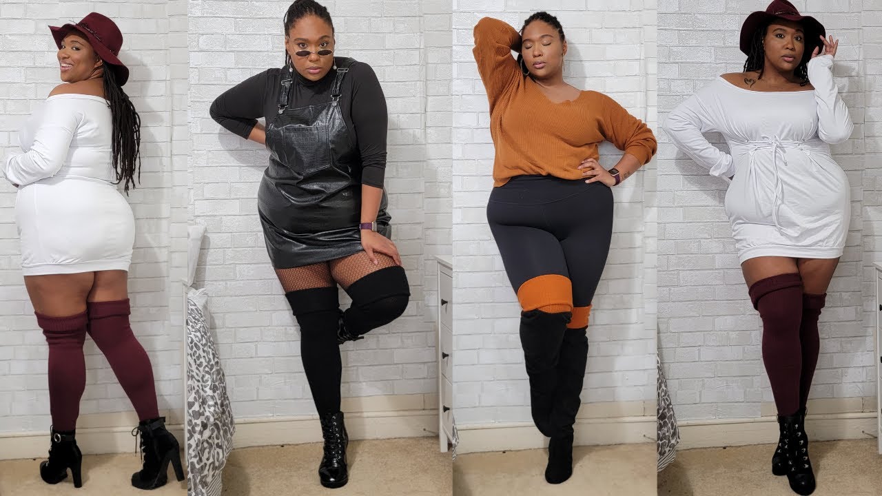 PLUS SIZE THIGH HIGH SOCKS Try-On & Haul| Thunda Thighs| #plussizefashion