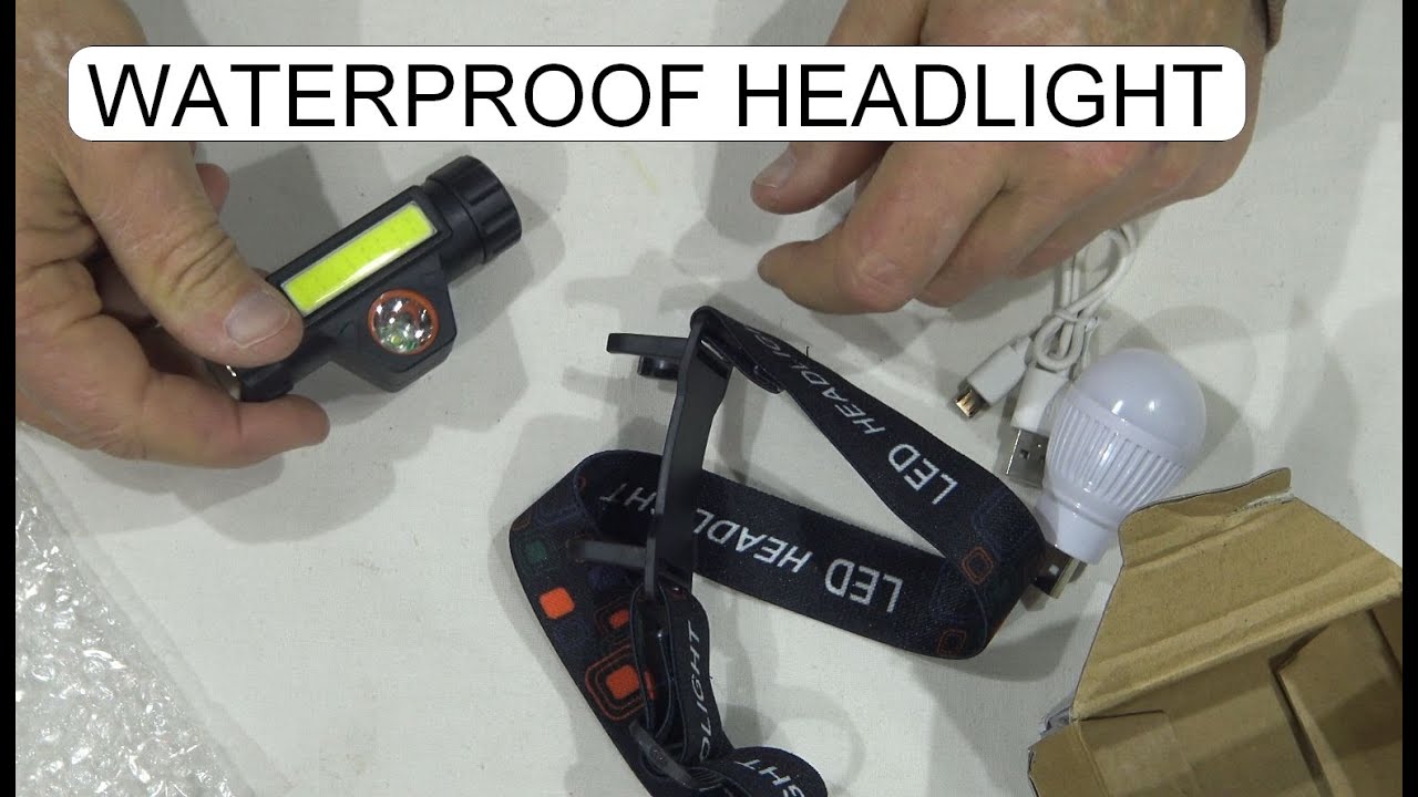 UNBOXING WATERPROOF HEADLIGHT XPE COB