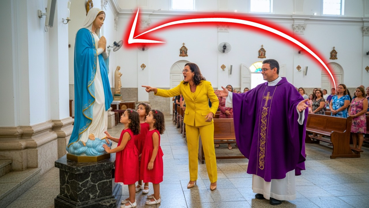TRIGÊMEAS CEGAS NUNCA VIRAM SUA MÃE... QUANDO TOCARAM A VIRGEM MARIA, ALGO SURPREENDENTE ACONTECEU!