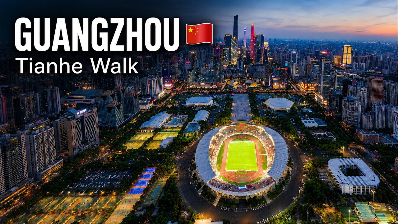 Guangzhou, China 🇨🇳 POV Walking Tour of Tianhe Sports Center & Underground Mall! | 4K HDR