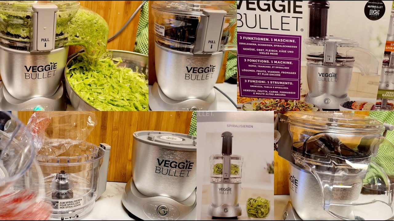 Veggie Bullet NutriBull Mon Appareil À Découper Râpé Tranché Et faire Des Spirale De Légumes