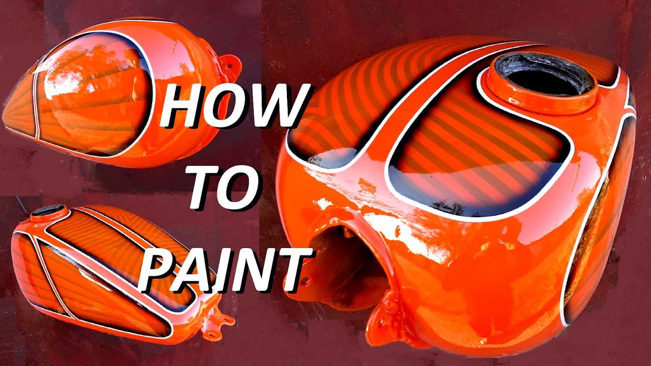 Custom paint a motorcycle tank - simple panel graphics (tutorial)