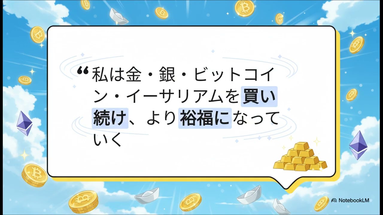 ロバート・キヨサキ氏が、短期的な市場価格の変動に左右されず、ビットコインや貴金属の買い増しを継続する意向を表明