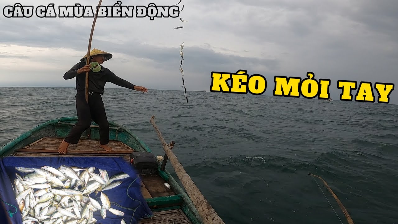 MỒI VỪA XUỐNG CÁ ĐÃ CẮN CÂU// CÂU CÁ MÙA BIỂN ĐỘNG
