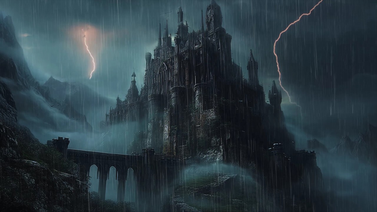 Enjoy Restful Nights with Thunder Rain In Medieval Fishing Village 🏰 Sleep Peacefully with Rain