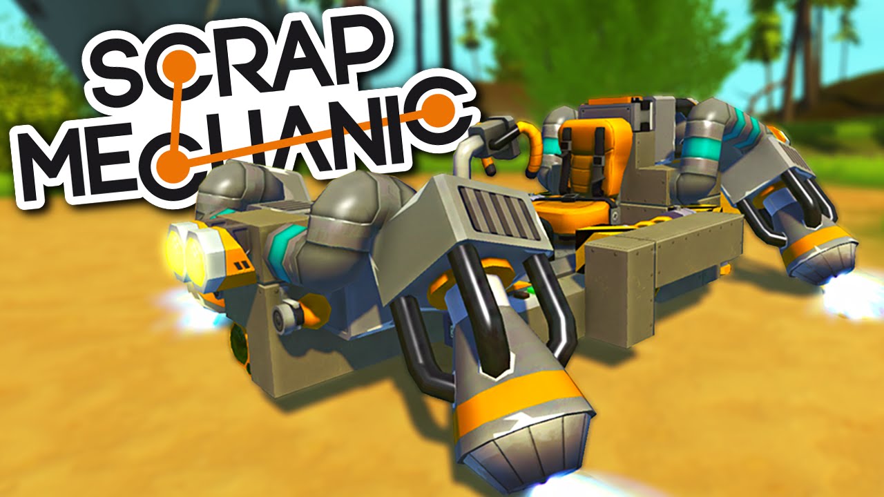 Scrap Mechanic CREATIONS - HOVER BIKE / CAR + Race Track - Scrap Mechanic Gameplay