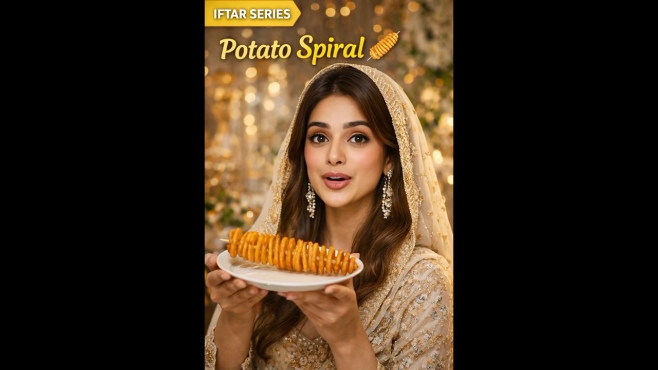 &ldquo;1 Aloo Se Banega Viral Crispy Spiral 🤯🔥 | Ramzan Special Snack.#spiral potato,#Iftarseries,#viral.