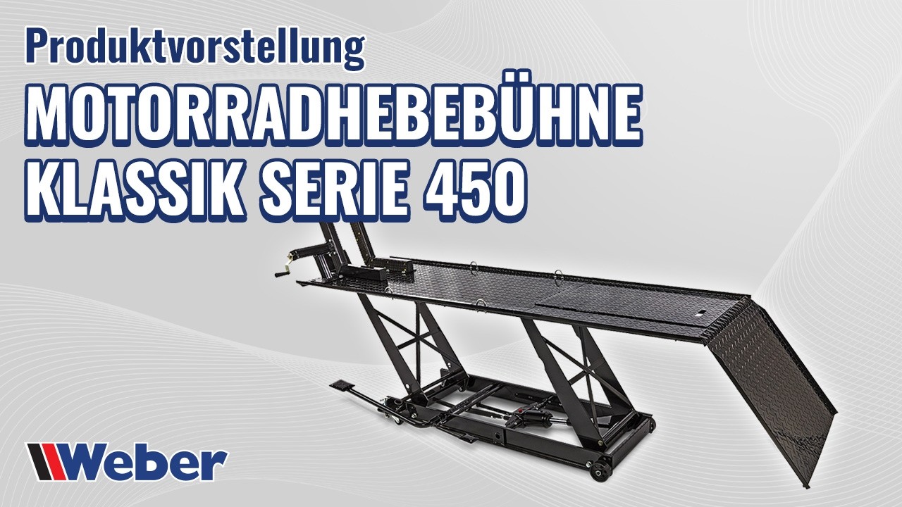 Die Saison beginnt, doch welche Motorradhebebühne kaufen? - Die Weber Motorrad Hebebühne Klassik 450