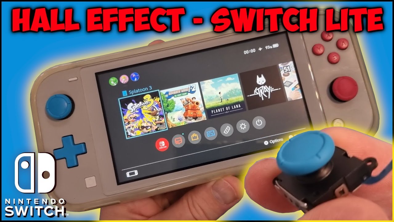Установка стиков с эффектом Холла на Switch Lite