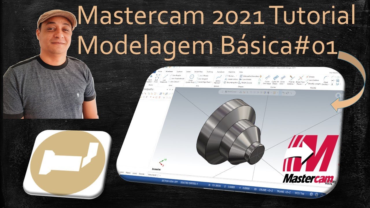 Mastercam 2021-Tutorial Modelagem 3D Básica#01
