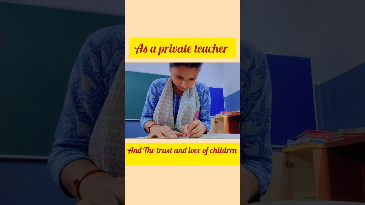 If you are a private teacher ❤️😊#sandhya #chaudhary #minivlog #viralvideo #youtubeshorts