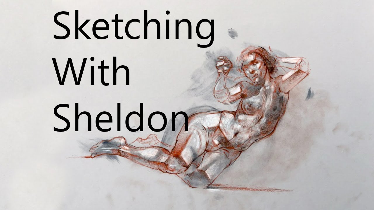 Processed Figure Drawing with Conte and Pan Pastels : Sketching with Sheldon #024
