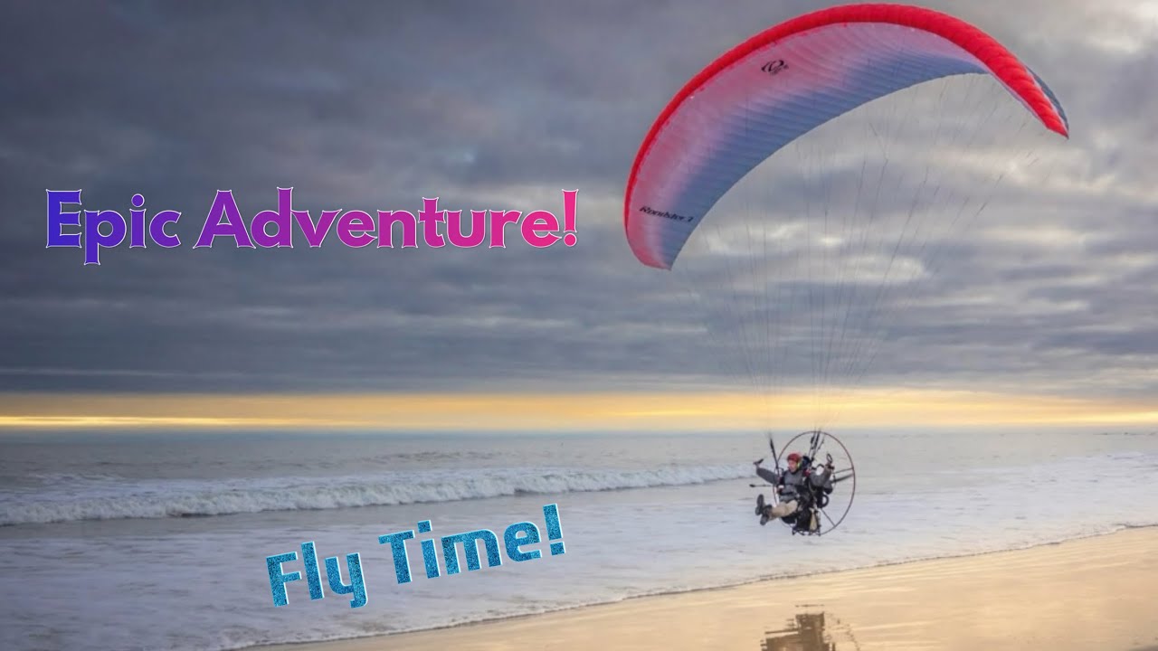 Full Uncut Paramotor Beach Flight With Friends!