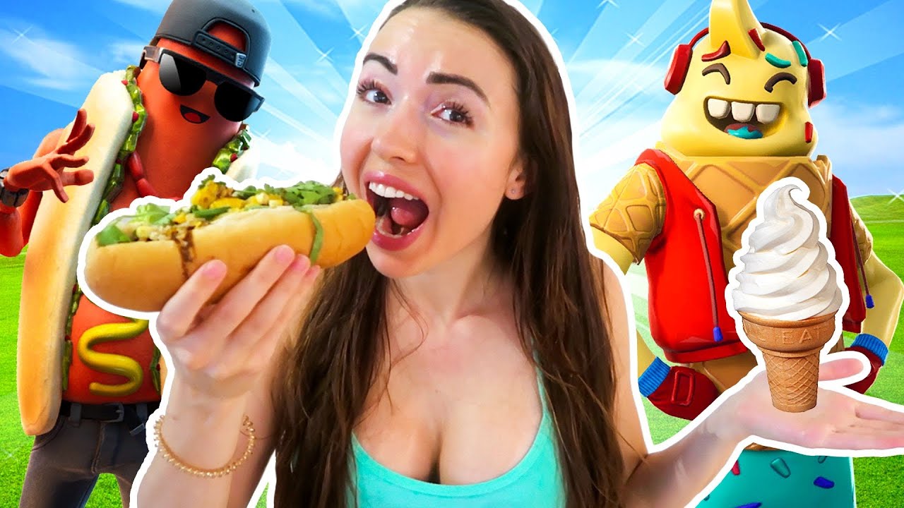 Челлендж «Поедание ТОЛЬКО ОБЛИКОВ ЕДЫ из Fortnite в течение 24 ЧАСОВ»!