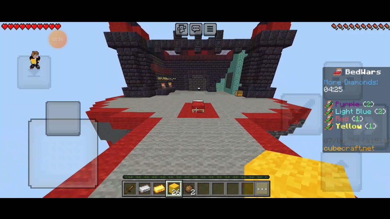 Minecraft CubeCraft Bedwars Teams of 2.