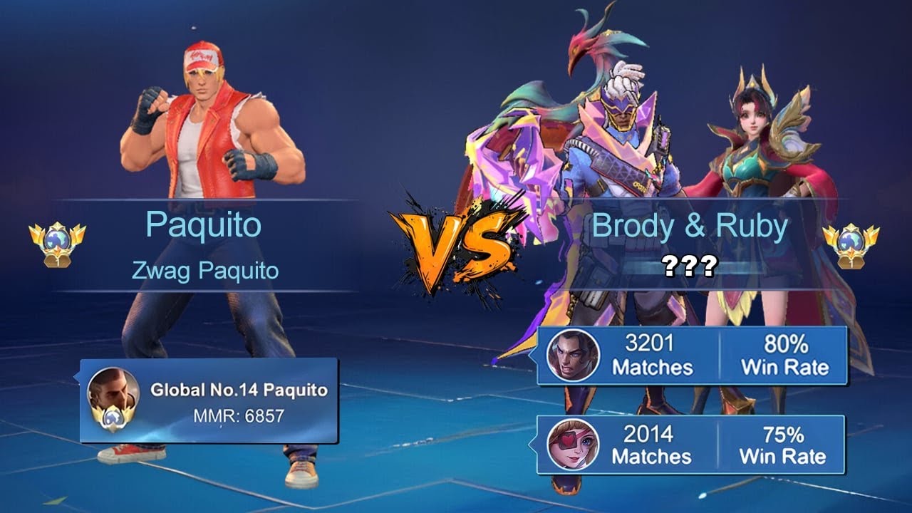 GLOBAL PAQUITO MET GLOBAL BRODY AND RUBY IN SOLO RANK!! (they got humbled) - MLBB