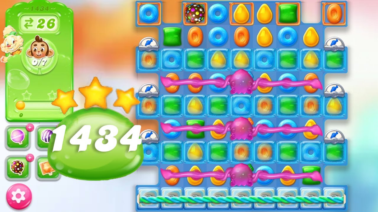 Candy Crush Jelly Saga Level 1434 || 3 Stars 🌟🌟🌟