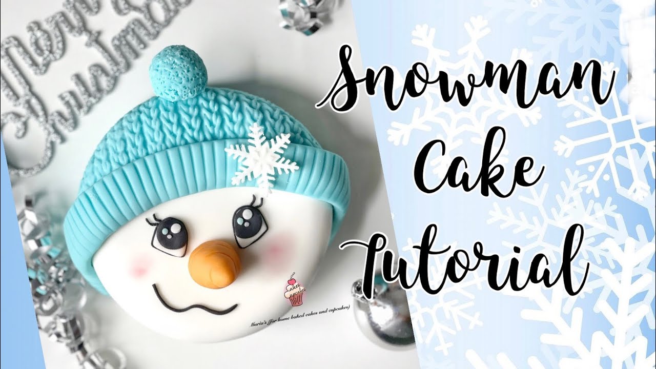 Christmas Cake tutorial | Snowman cake tutorial| Easy Christmas Cake | How to make a Snowman cake
