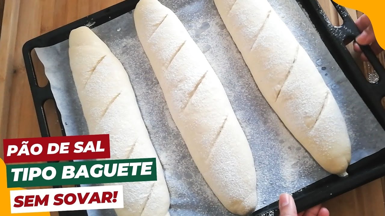 PÃO BAGUETE - SEM OVO E SEM LEITE!