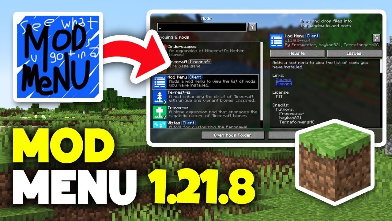 How to Download & Install Mod Menu 1.21.8 for Minecraft - Manage Mods