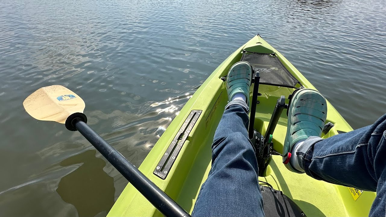 Hobie Kayak with Pedals - first time out, steering, forward & reverse, adjust seat, shallow water.