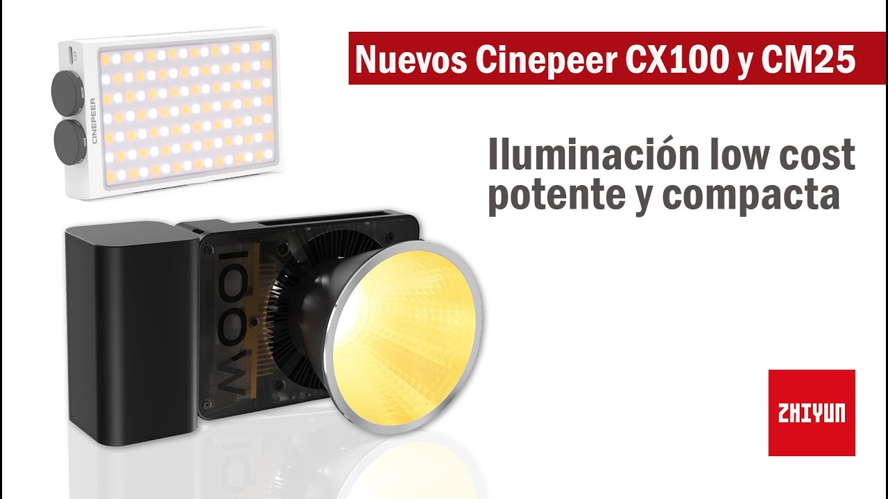 Focos Cinepeer CX100 y CM25, potentes compactos y low cost