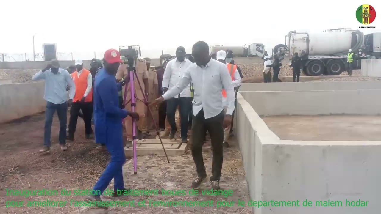 Inauguration station de traitement boues de vidange pour le déplacement de Malem hodar 
