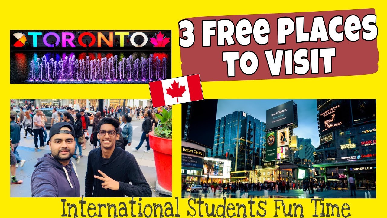 3 Free places to visit in Toronto, Yonge Dundas Square, Toronto Eaton Center & Toronto Sign Vlog 36
