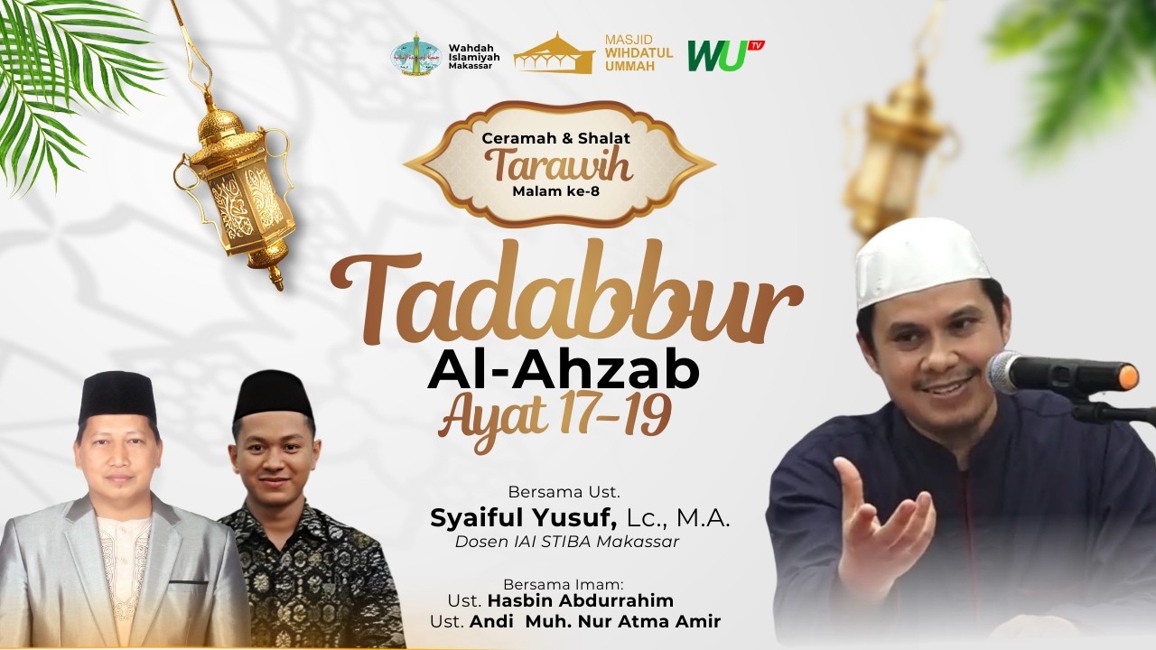 [LIVE] Ceramah & Shalat Tarawih Malam ke-8 | Ust. Syaiful Yusuf, Lc., M.A.