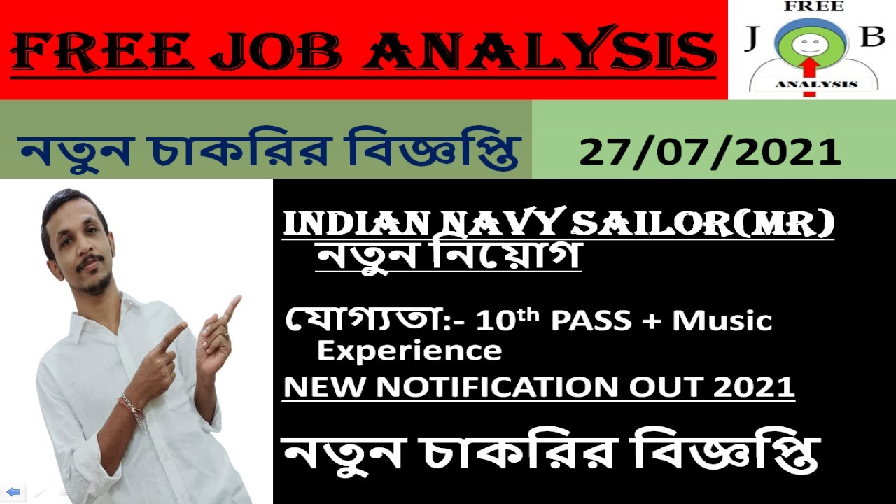 INDIAN NAVY SAILORS (MR) RECRUITMENT NOTIFICATION 2021