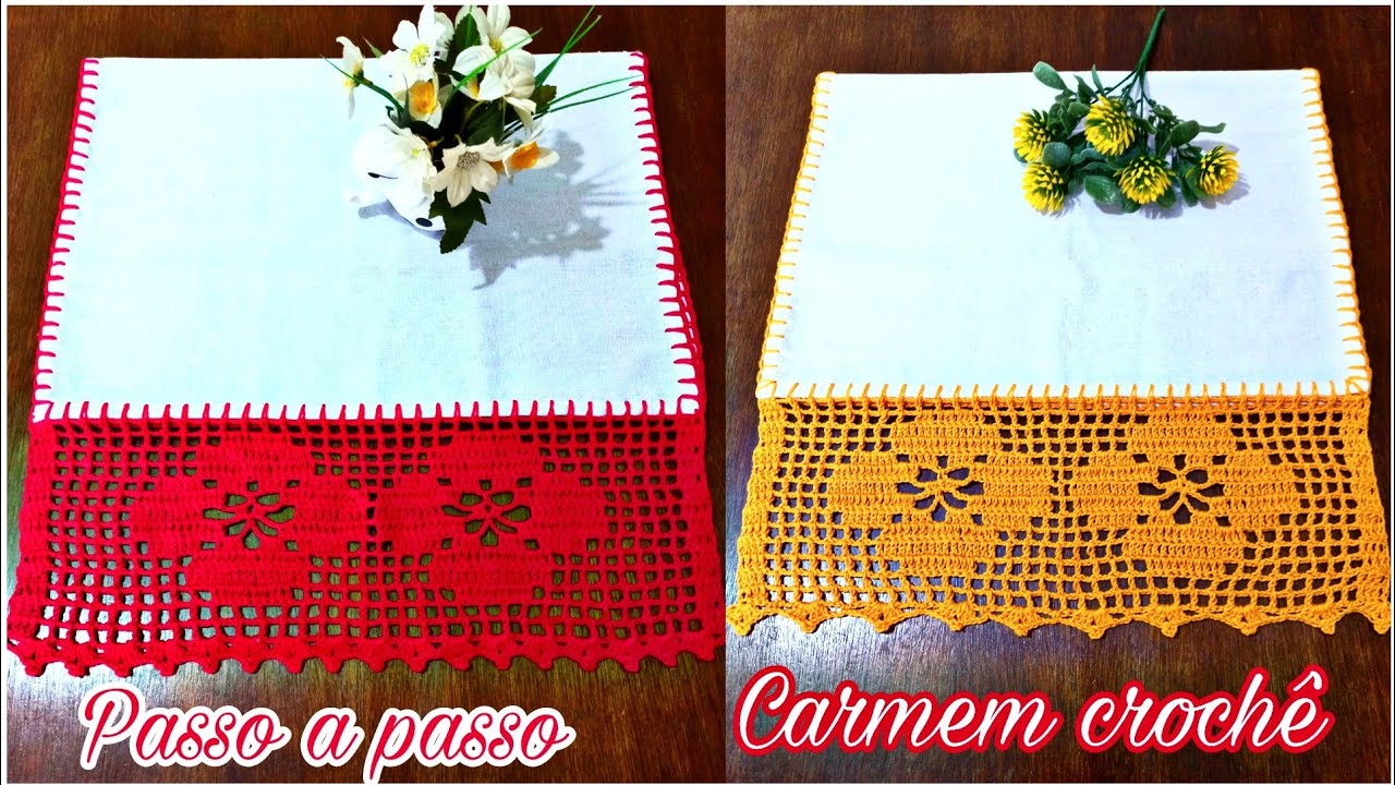 COMO FAZER UM BARRADO NO CROCHÊ FILÉ CARREIRA ÚNICA PASSO A PASSO COMPLETO😱💥😱