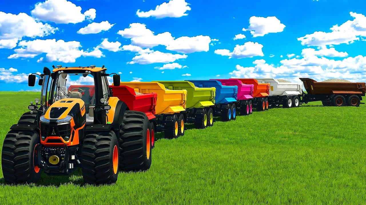 CUT GRASS, MAKE BALES & LOAD STONES WITH JOHN DEERE TRACTORS - Farming Simulator 25 🚜🪨