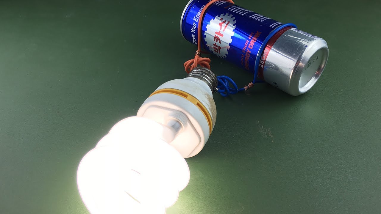 Free energy electricity generator light bulb 220 Volts - Experiment project at Home 2019