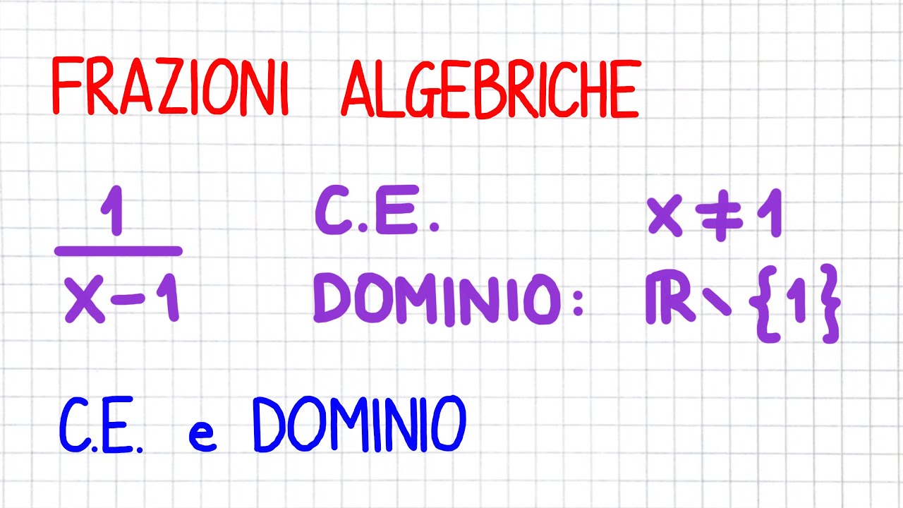 FRAZIONI ALGEBRICHE - C.E. e dominio  _ FA10
