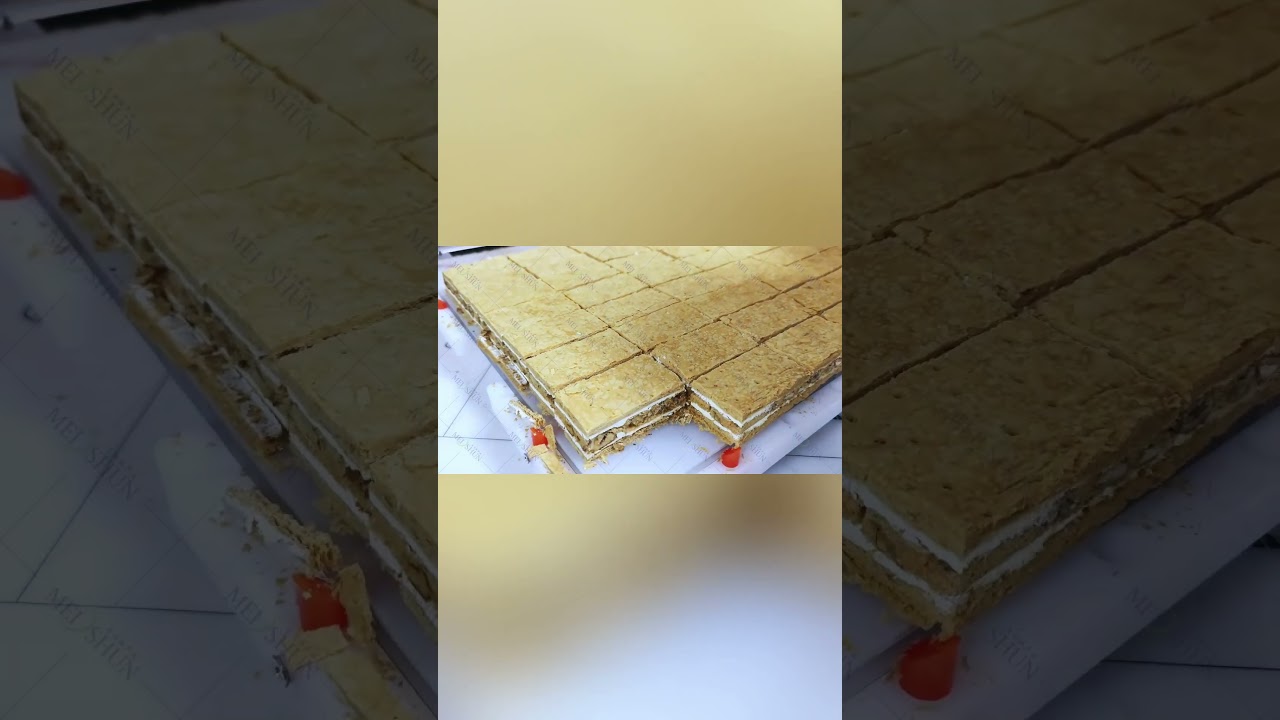 Napoleon cake cutter--Meishun ultrasonic cutting machine #ultrasonicmachine #bakery #machine