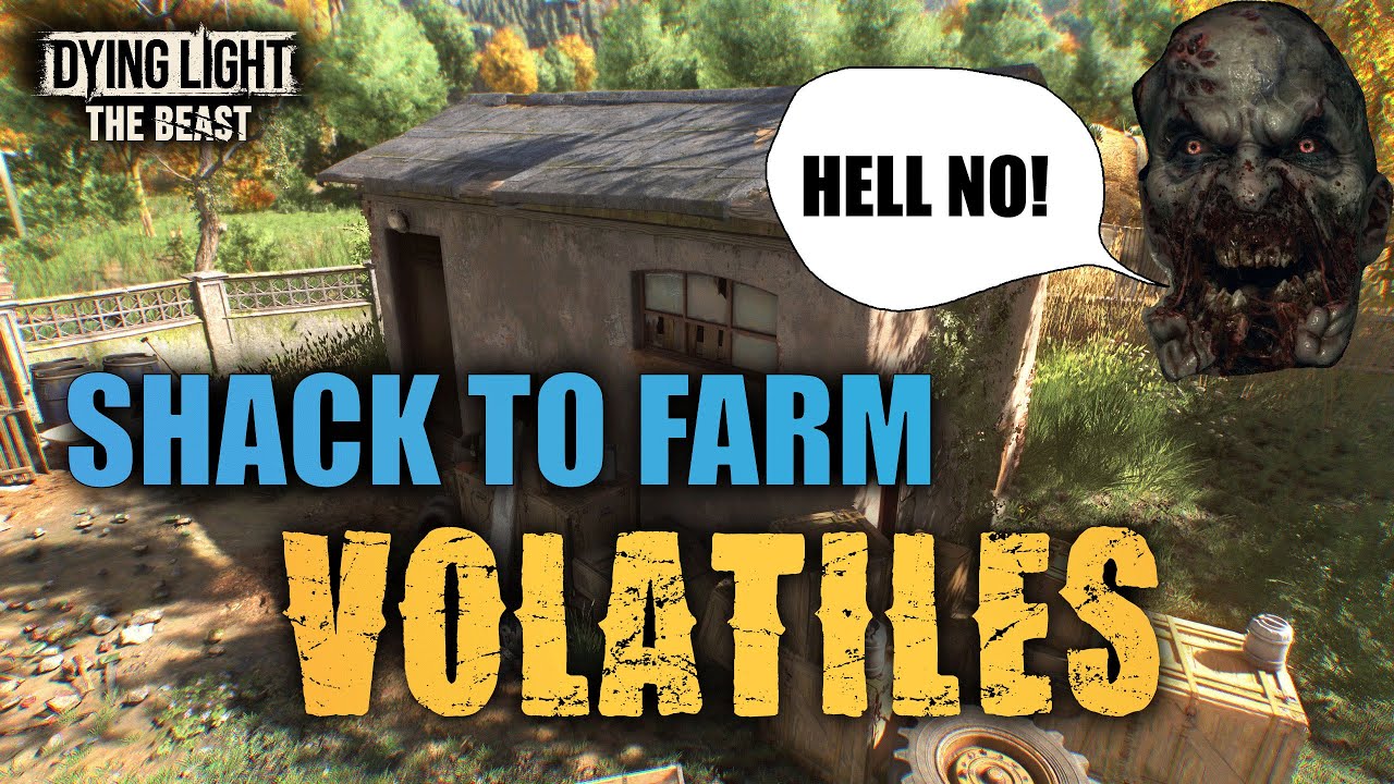 Shack—a great spot to fight with volatiles at night in Dying Light: The Beast