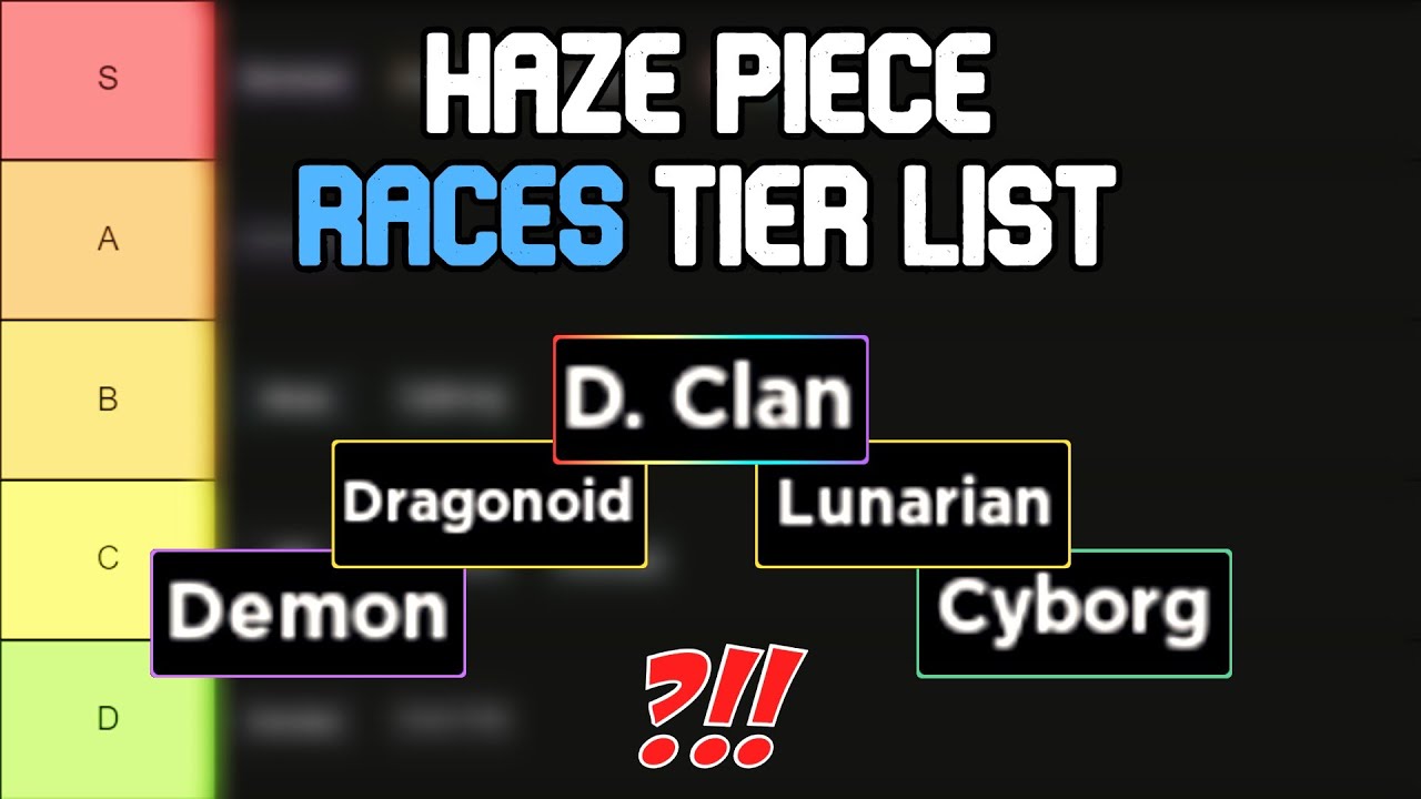 Haze Piece Races Tier List | Roblox Tier List