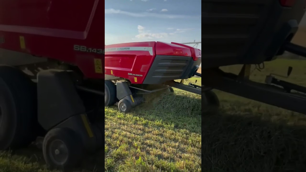 New Massey twin back baler. #hayfarming #timothyhay #youtubeshorts #fendt