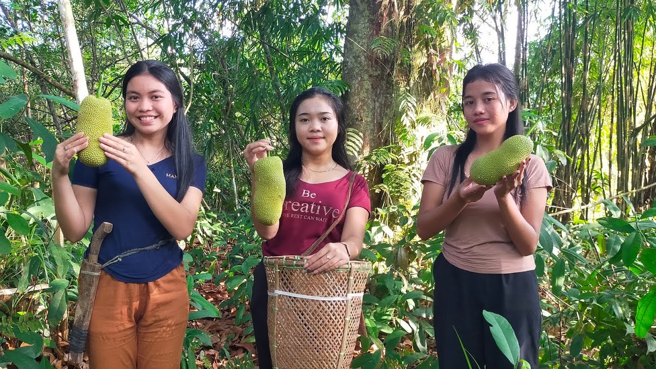 Suku Dayak || Buah Cempedak Bakar, Cara Baru Memasak Sayur Nangka