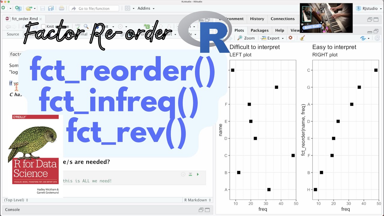 #R | Re-Ordering Factors: fct_reorder(), fct_infreq(), fct_rev() | #tidyverse #RforDataScience