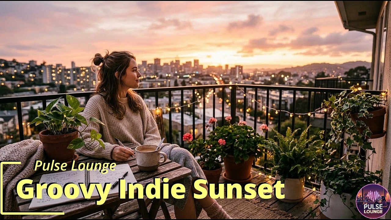 🌇 1 Hour Groovy Indie Sunset | Chill Lo-Fi Beats to Relax & Study