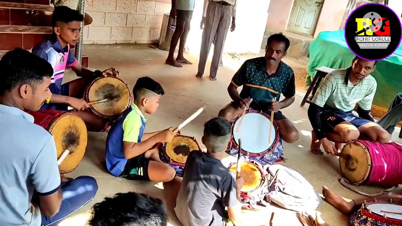 कोकणातील सुप्रसिद्ध ताशा सम्राट विलास गोरुले व सह वाद्य कलाकार(Gorule Wadi Dhol Tasha )/(USE TO 🎧)