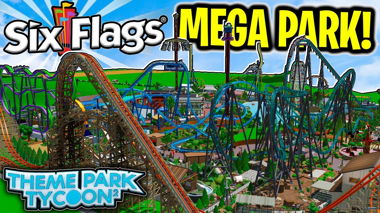 Я посетил мегапарк SIX FLAGS в Theme Park Tycoon 2! 😊