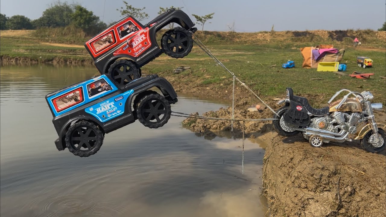 New Thar Accident Pulling Out Bullet Bike And Swaraj Tractor l jcb video l A3 Toys 