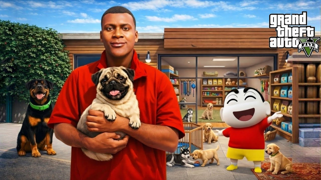 FRANKLIN SHINCHAN GOT IT A MINI PUPPY DOG