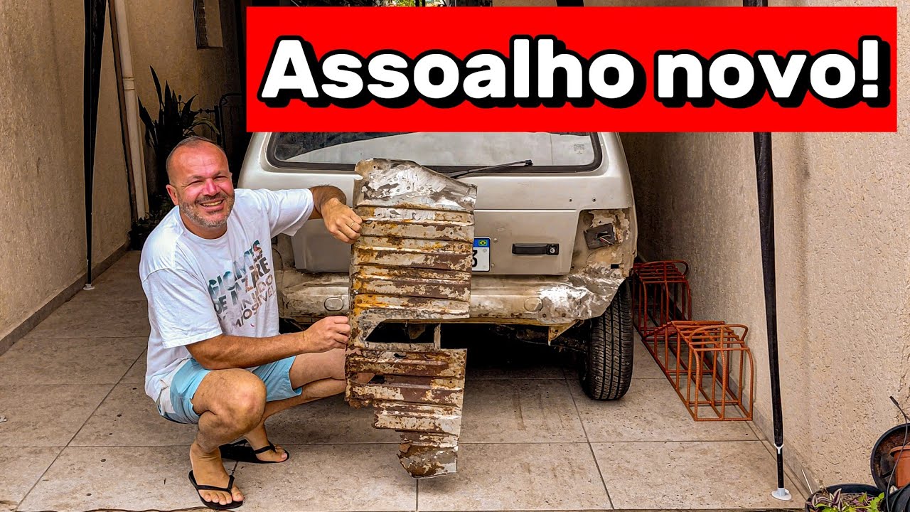 Trocando o assoalho do porta-malas do Uno!