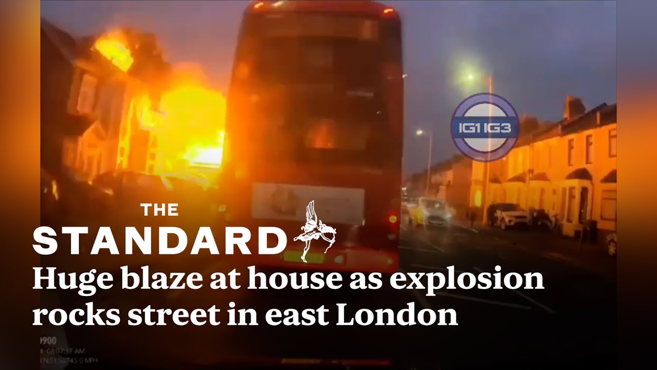 Ilford fire: Two rushed to hospital as house destroyed by explosion and fire in east London