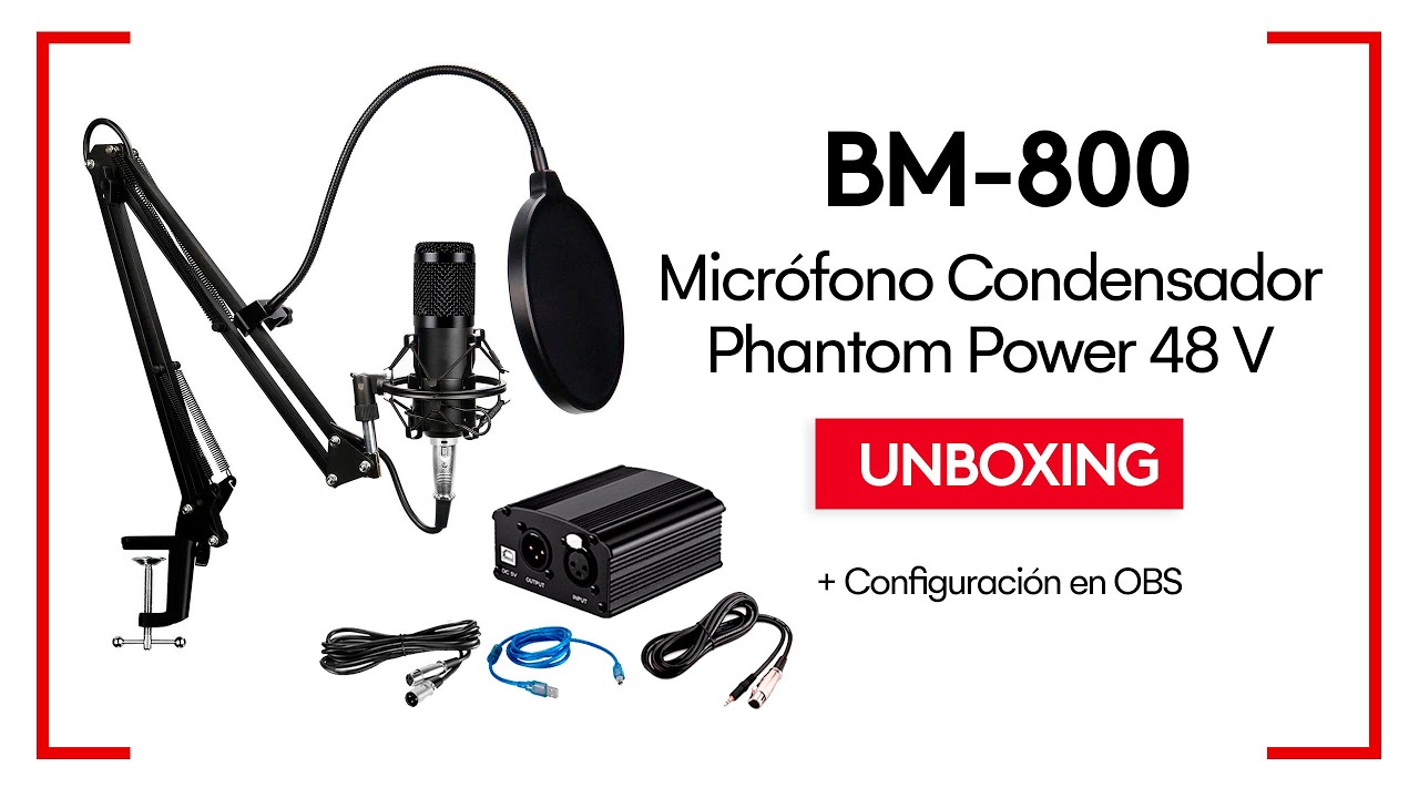 🎤 Como armar microfóno BM800 con Phantom power +  OBS Eliminación de ruido