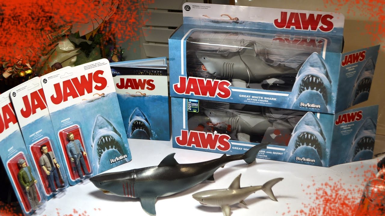 КОЛЛЕКЦИЯ фигурок Funko JAWS ReAction! эксклюзив SDCC Bloody, распаковка и обзор Броди, Квинта и ...